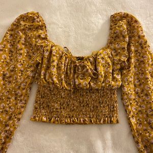 floral mustard top